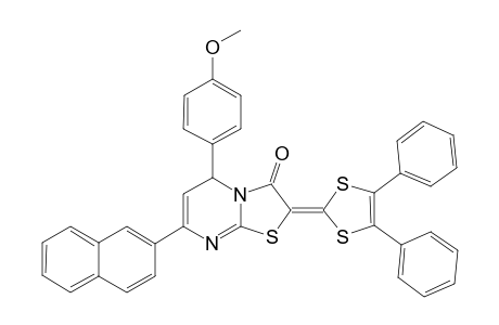 2-(4,5-Diphenyl-1,3-dithiol-2-ylidene)-5-(4-methoxyphenyl)-7-(2-naphthyl)-5H-[1,3]thiazolo[3,2-a]pyrimidin-3(2H)-one