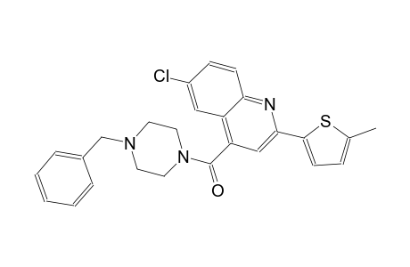 4-[(4-benzyl-1-piperazinyl)carbonyl]-6-chloro-2-(5-methyl-2-thienyl)quinoline