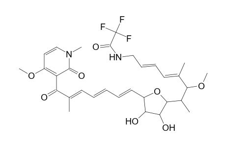 Acetamide, N-[7-[5-[7-(1,2-dihydro-4-methoxy-1-methyl-2-oxo-3-pyridinyl)-6-methy l-7-oxo-1,3,5-heptatrienyl]tetrahydro-3,4-dihydroxy-2-furanyl]-6-methoxy-5-methyl-2,4-octadienyl]-2,2,2-trifluoro-