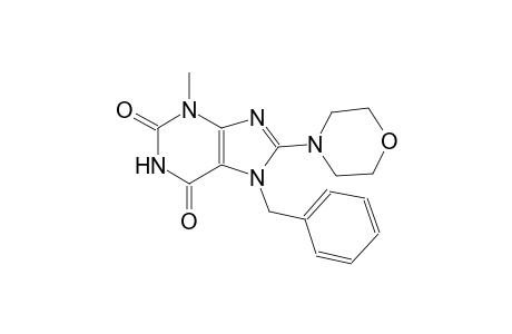 1H-purine-2,6-dione, 3,7-dihydro-3-methyl-8-(4-morpholinyl)-7-(phenylmethyl)-