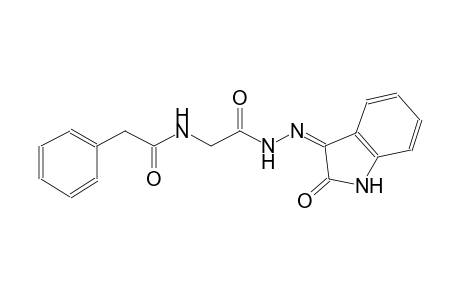N-{2-oxo-2-[(2Z)-2-(2-oxo-1,2-dihydro-3H-indol-3-ylidene)hydrazino]ethyl}-2-phenylacetamide