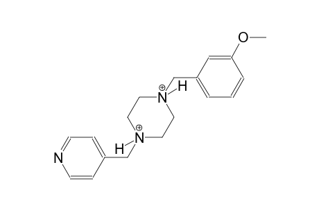 1-(3-methoxybenzyl)-4-(4-pyridinylmethyl)piperazinediium