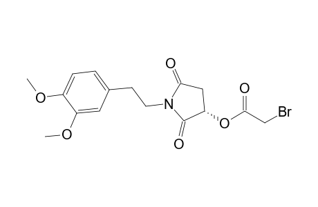 (3S)-3-Bromoacetoxy-1-[2-(3,4-dimethoxyphenyl)ethyl]-3-hydroxypyrrolidine-2,5-dione