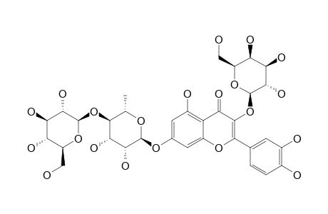 QUERCETIN-3-O-BETA-D-GALACTOPYRANOSYL-7-O-ALPHA-L-[BETA-D-GLUCOPYRANOSYL-(1->4)-RHAMNOPYRANOSIDE]