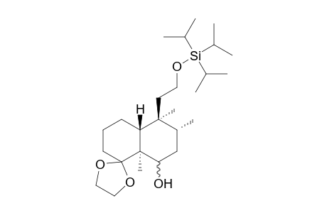 (4aR,5S,6R,8aS)-3,4,4a,5,6,7,8,8a-Octahydro-8-hydroxy-5,6,8a-trimethyl-5-(2'-triisopropylsiloxyethyl)naphthalene-1(2H)-one ethylene ketal