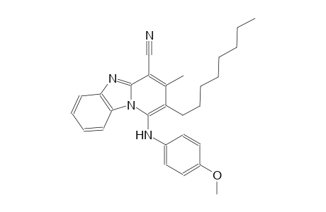1-(4-methoxyanilino)-3-methyl-2-octylpyrido[1,2-a]benzimidazole-4-carbonitrile