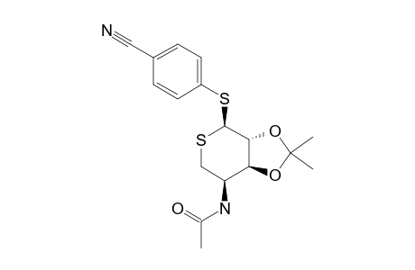 4-CYANOPHENYL-4-ACETAMIDO-4-DEOXY-2,3-O-ISOPROPYLIDENE-1,5-DITHIO-ALPHA-L-ARABINOPYRANOSIDE