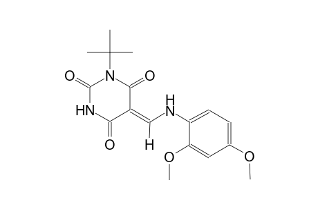 (5Z)-1-tert-butyl-5-[(2,4-dimethoxyanilino)methylene]-2,4,6(1H,3H,5H)-pyrimidinetrione