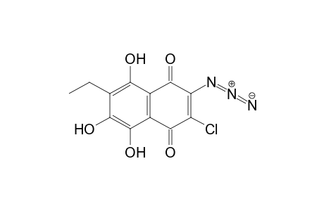 2-Azido-3-chloro-5,6,8-trihydroxy-7-ethyl-1,4-naphthoquinone