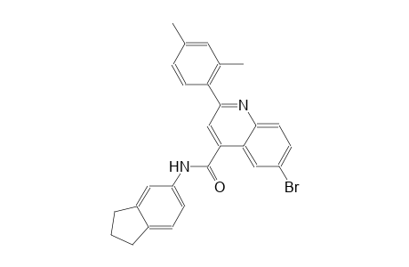 6-bromo-N-(2,3-dihydro-1H-inden-5-yl)-2-(2,4-dimethylphenyl)-4-quinolinecarboxamide