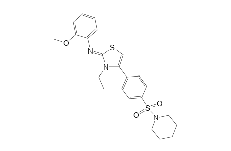 N-(3-ethyl-4-[4-(1-piperidinylsulfonyl)phenyl]-1,3-thiazol-2(3H)-ylidene)-2-methoxyaniline