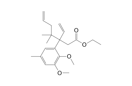 Ethyl 3-vinyl-3-(2,3-dimethoxy-5-methylphenyl)-4,4-dimethylhept-6-enoate