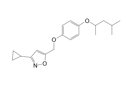 Isoxazole, 3-cyclopropyl-5-[[4-(1,3-dimethylbutoxy)phenoxy]methyl]-