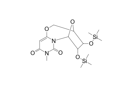 3,6-Epoxy-2H,8H-pyrimido[6,1-b][1,3]oxazocine-8,10(9H)-dione, 3,4,5,6-tetrahydro-9-methyl-4,5-bis[(trimethylsilyl)oxy]-, [3R-(3.alpha.,4.beta.,5.beta.,6.alpha.)]-