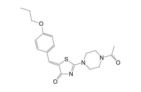(5Z)-2-(4-acetyl-1-piperazinyl)-5-(4-propoxybenzylidene)-1,3-thiazol-4(5H)-one