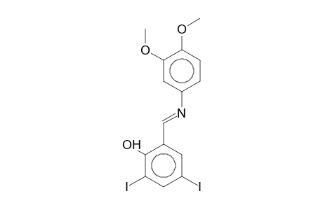4-(2-Hydroxy-3,5-diiodobenzylideneamino)veratrole