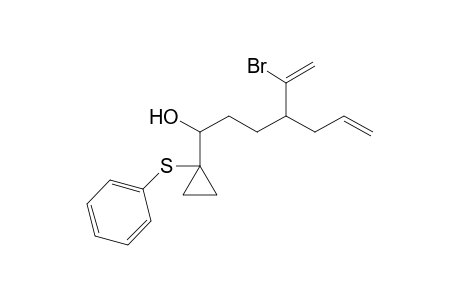 4-(1'-bromoethenyl)-1-(1''-phenylthiocyclopropyl)hept-6-en-1-ol