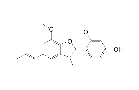 2-(4'-Hydroxy-2'-methoxyphenyl)-7-methoxy-3-methyl-5-propenyl-[2,3]dihydrobenzofurane
