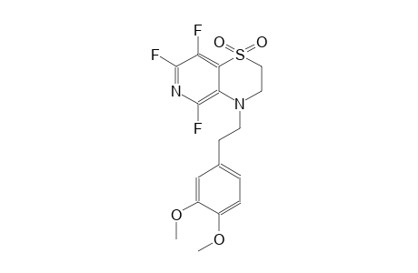 2H-pyrido[4,3-b][1,4]thiazine, 4-[2-(3,4-dimethoxyphenyl)ethyl]-5,7,8-trifluoro-3,4-dihydro-, 1,1-dioxide