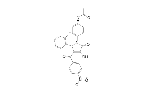 N-{4-[2-(2-fluorophenyl)-4-hydroxy-3-(4-nitrobenzoyl)-5-oxo-2,5-dihydro-1H-pyrrol-1-yl]phenyl}acetamide