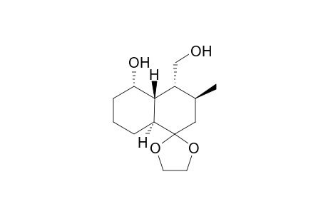 (3S*4R*,4aS*,5S*,8aS*)-5-Hydroxy-4-(hydroxymethyl)-3-methyldecahydro-1-oxanaphthalene-1-one ethylene ketal