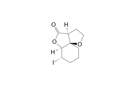 7H-Furo[3,2-c]benzofuran-4(2H)-one, hexahydro-6-iodo-, (3a.alpha.,5a.alpha.,6.alpha.,9aR*)-