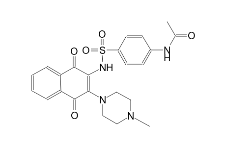N-[4-({[3-(4-methyl-1-piperazinyl)-1,4-dioxo-1,4-dihydro-2-naphthalenyl]amino}sulfonyl)phenyl]acetamide