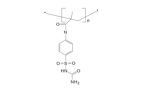 Poly(1-metyl-1-[4-(ureylsulfonyl)anilinocarbonyl]ethylene)