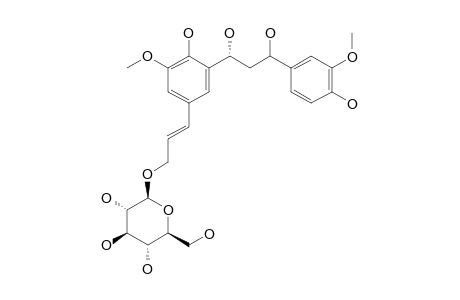 BIDENLIGNASIDE-B;3-[3-[1,3-DIHYDROXY-3-(4-HYDROXY-3-METHOXYPHENYL)-PROPYL]-4-HYDROXY-5-METHOXYPHENYL]-ALLYL-O-BETA-D-GLUCOPYRANOSIDE