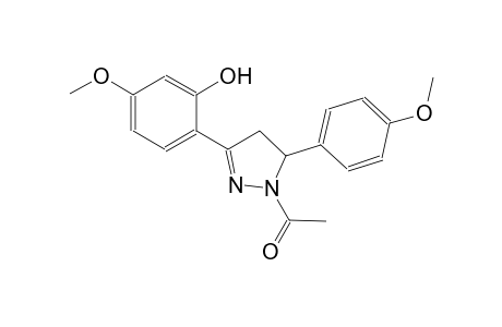 2-[1-acetyl-5-(4-methoxyphenyl)-4,5-dihydro-1H-pyrazol-3-yl]-5-methoxyphenol