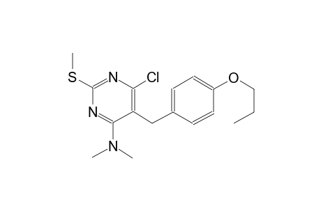 4-pyrimidinamine, 6-chloro-N,N-dimethyl-2-(methylthio)-5-[(4-propoxyphenyl)methyl]-