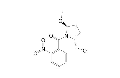 N-(ORTHO-NITROBENZOYL)-5-HYDROXYMETHYL-2-METHOXYPYRROLIDINE;ISOMER-#2