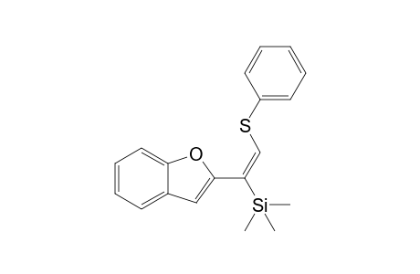 (E)-[.beta-Phenylthio.alpha.-(benzofuran-2-yl)vinyl](trimethyl)silane