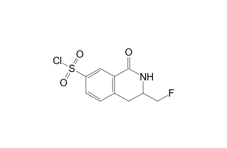 (+-)-7-Chlorosulfonyl-3-fluoromethyl-3,4-dihydroisoquinolin-1(2H)-one