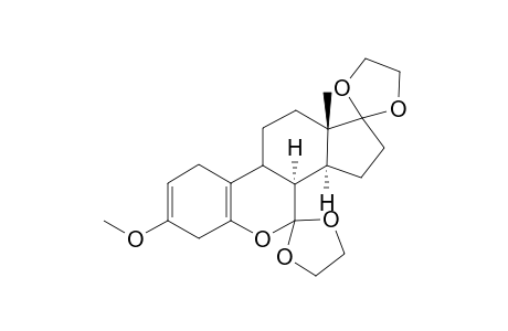 6-Oxaestra-2,5(10)-diene-7,17-dione, 3-methoxy-, cyclic bis(1,2-ethanediyl acetal), (8.alpha.)-(.+-.)-