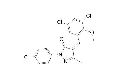 Pyrazol-5(4H)-one, 4-(3,5-dichloro-2-methoxybenzylideno)-1-(4-chlorophenyl)-3-methyl-