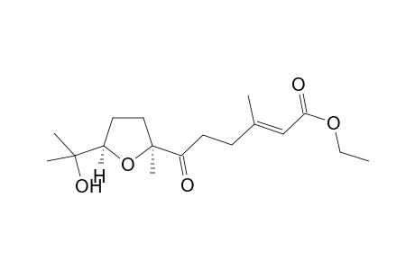 Ethyl 6-[(2'S,5'R)-5'-(1''-hydroxy-1''-methylethyl)-2'-methyl-tetrahydrofuran-2'-yl]-3-methyl-6-oxo-hex-2-enoate