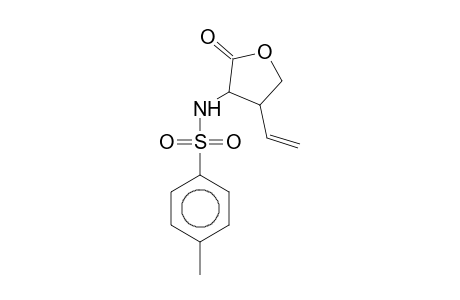 Benzenesulfonamide, N-(4-ethenyltetrahydro-2-oxo-3-furanyl)-4-methyl-, trans-(.+-.)-