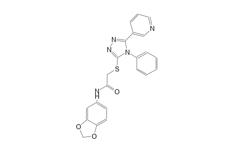 N-(1,3-benzodioxol-5-yl)-2-{[4-phenyl-5-(3-pyridinyl)-4H-1,2,4-triazol-3-yl]sulfanyl}acetamide