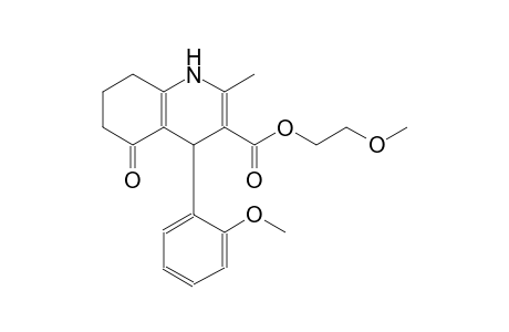 2-methoxyethyl 4-(2-methoxyphenyl)-2-methyl-5-oxo-1,4,5,6,7,8-hexahydro-3-quinolinecarboxylate