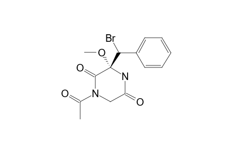 1-ACETYL-3-(ALPHA-BROMOBENZYL)-3-METHOXY-PIPERAZINE-2,5-DIONE;(DIASTEREOMER-A)