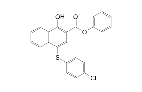 4-[(p-chlorophenyl)thio]-1-hydroxy-2-naphthoic acid, phenyl ester