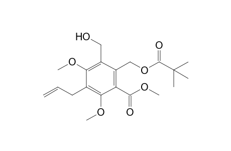 2-[(2,2-dimethyl-1-oxopropoxy)methyl]-3-(hydroxymethyl)-4,6-dimethoxy-5-prop-2-enylbenzoic acid methyl ester