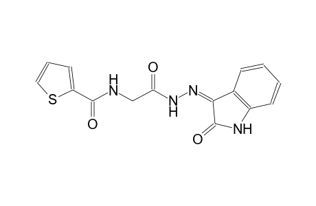 N-{2-oxo-2-[(2Z)-2-(2-oxo-1,2-dihydro-3H-indol-3-ylidene)hydrazino]ethyl}-2-thiophenecarboxamide