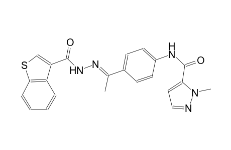 N-{4-[(1E)-N-(1-benzothien-3-ylcarbonyl)ethanehydrazonoyl]phenyl}-1-methyl-1H-pyrazole-5-carboxamide