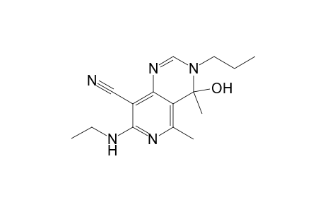 3-Propyl-4,5-dimethyl-4-hydroxy-7-ethylamino-3,4-dihydropyrido[4,3-d]pyrimidine-8-nitrile