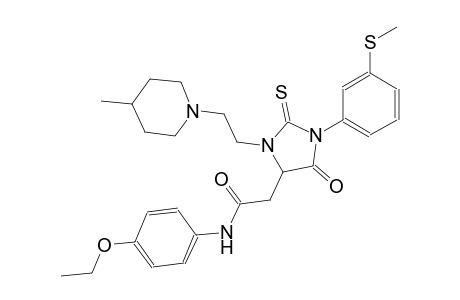 N-(4-ethoxyphenyl)-2-{3-[2-(4-methyl-1-piperidinyl)ethyl]-1-[3-(methylsulfanyl)phenyl]-5-oxo-2-thioxo-4-imidazolidinyl}acetamide