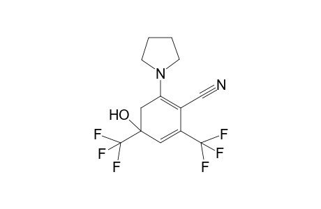 4-Hydroxy-2-(1-pyrrolodinyl)-4,6-bis(trifluoromethyl)-1,5-cyclohexadiene-1-carbonitrile