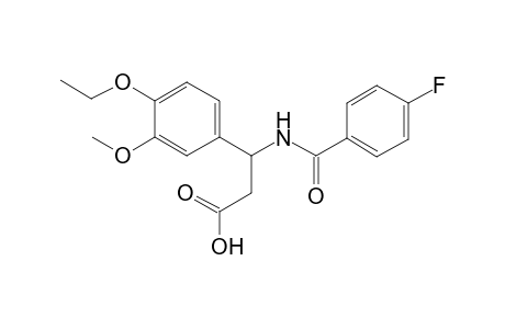 3-(4-Ethoxy-3-methoxy-phenyl)-3-[(4-fluorobenzoyl)amino]propanoic acid