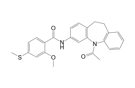 N-(5-acetyl-10,11-dihydro-5H-dibenzo[b,f]azepin-3-yl)-2-methoxy-4-(methylsulfanyl)benzamide